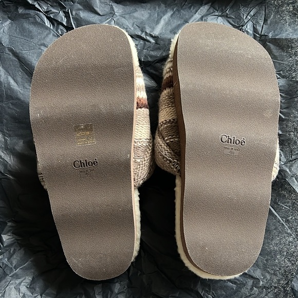 Chloe shearling and wool sweater slide size 10/40 - Picture 4 of 4